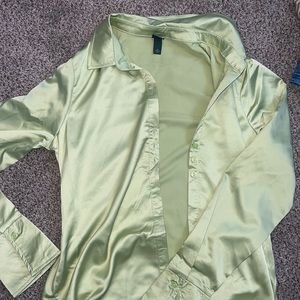 pretty green satin cover from target